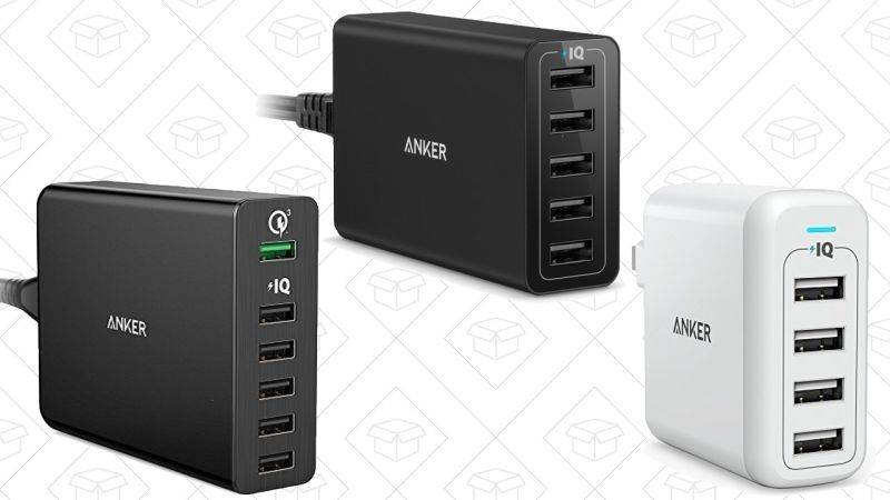 Anker PowerPort+6, $29 con cĂłdigo MULTI777 | PowerPort 5, $17 con cĂłdigo BEST2124 | PowerPort 4, $21 con cĂłdigo MULTI777